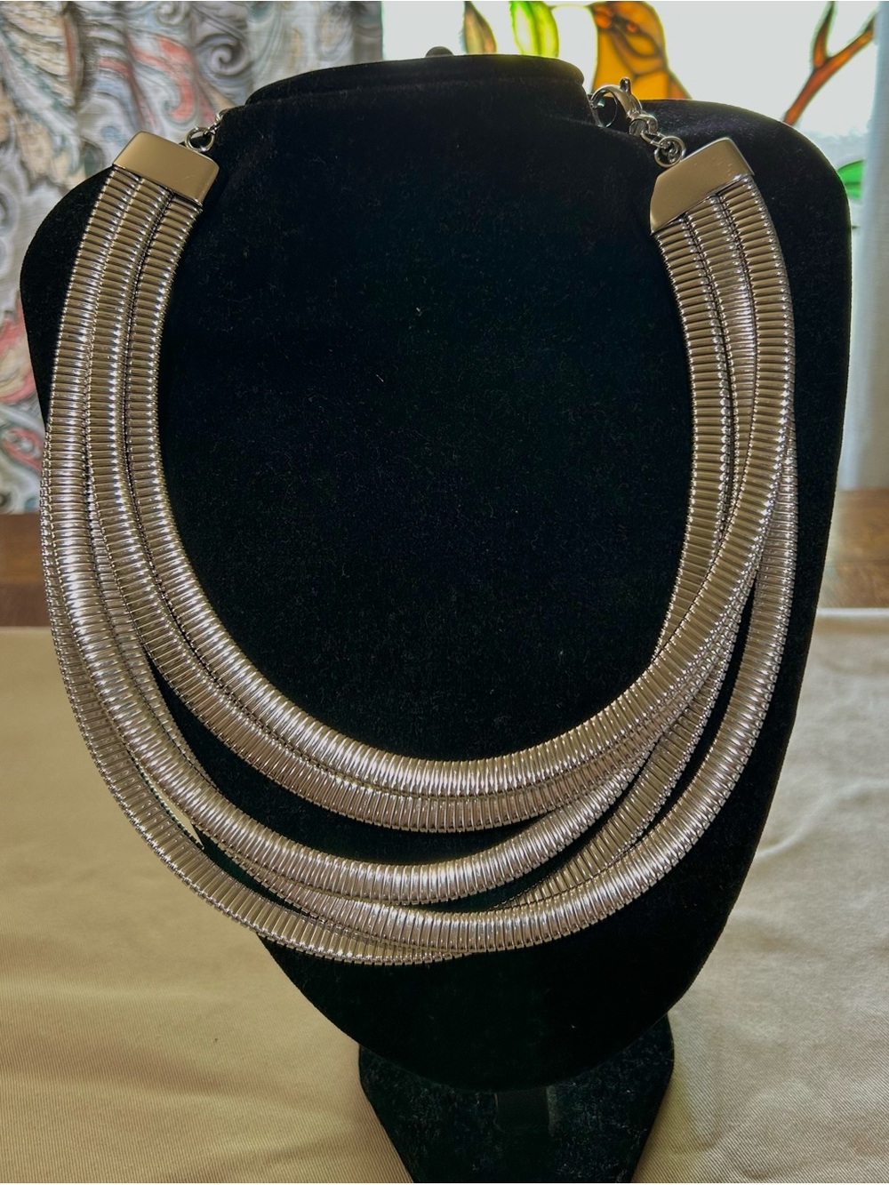 Milor Italy Bronze Marked  Multi-Strand Vintage Super Necklace